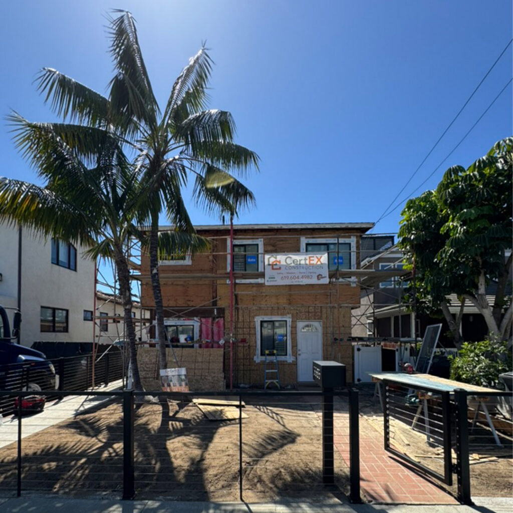 A siding replacement project in San Diego.