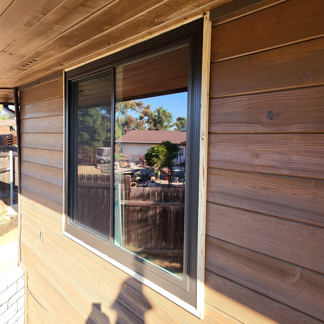 A newly replaced window in San Diego.